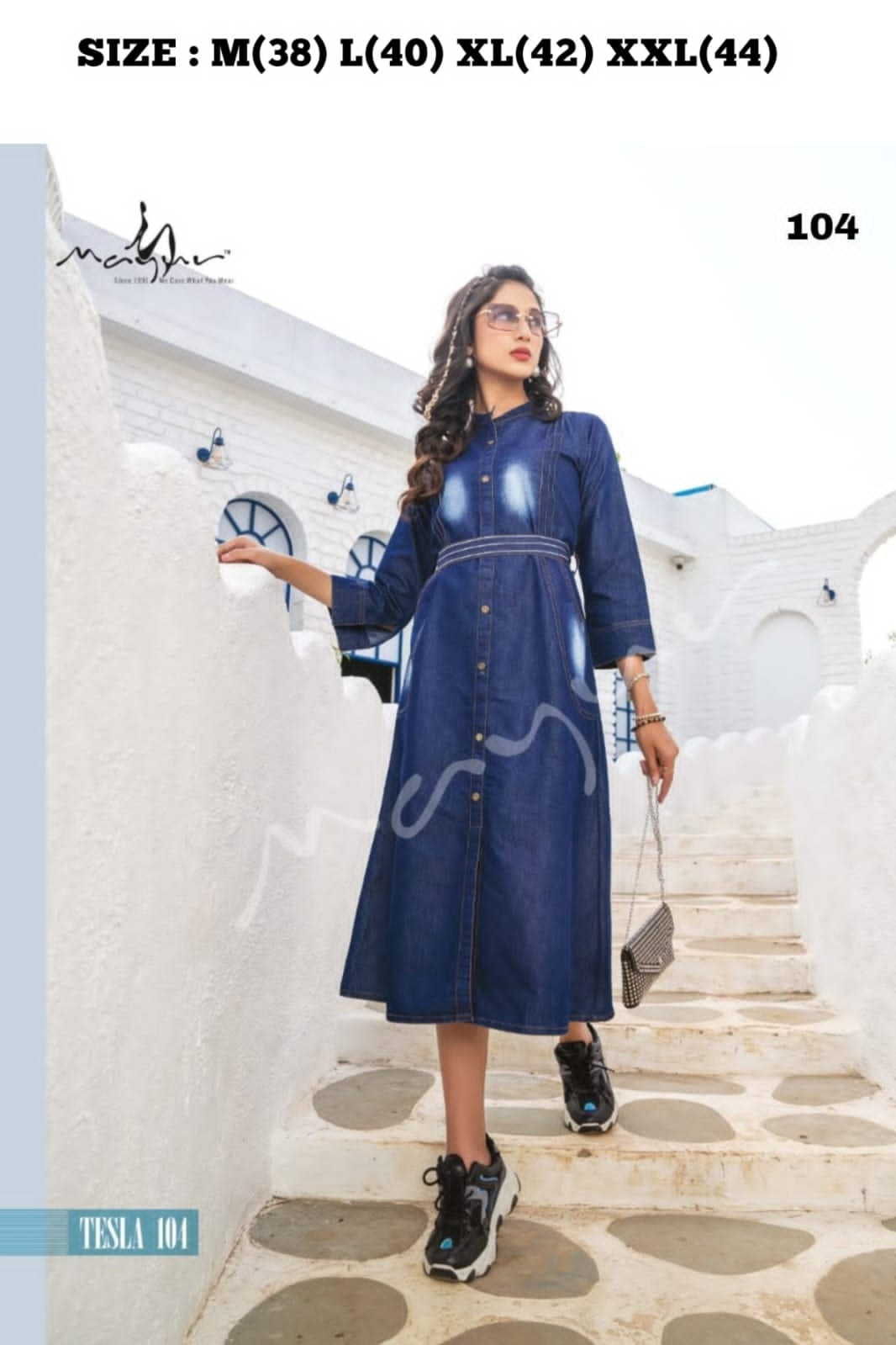 Party Wear Denim Kurti