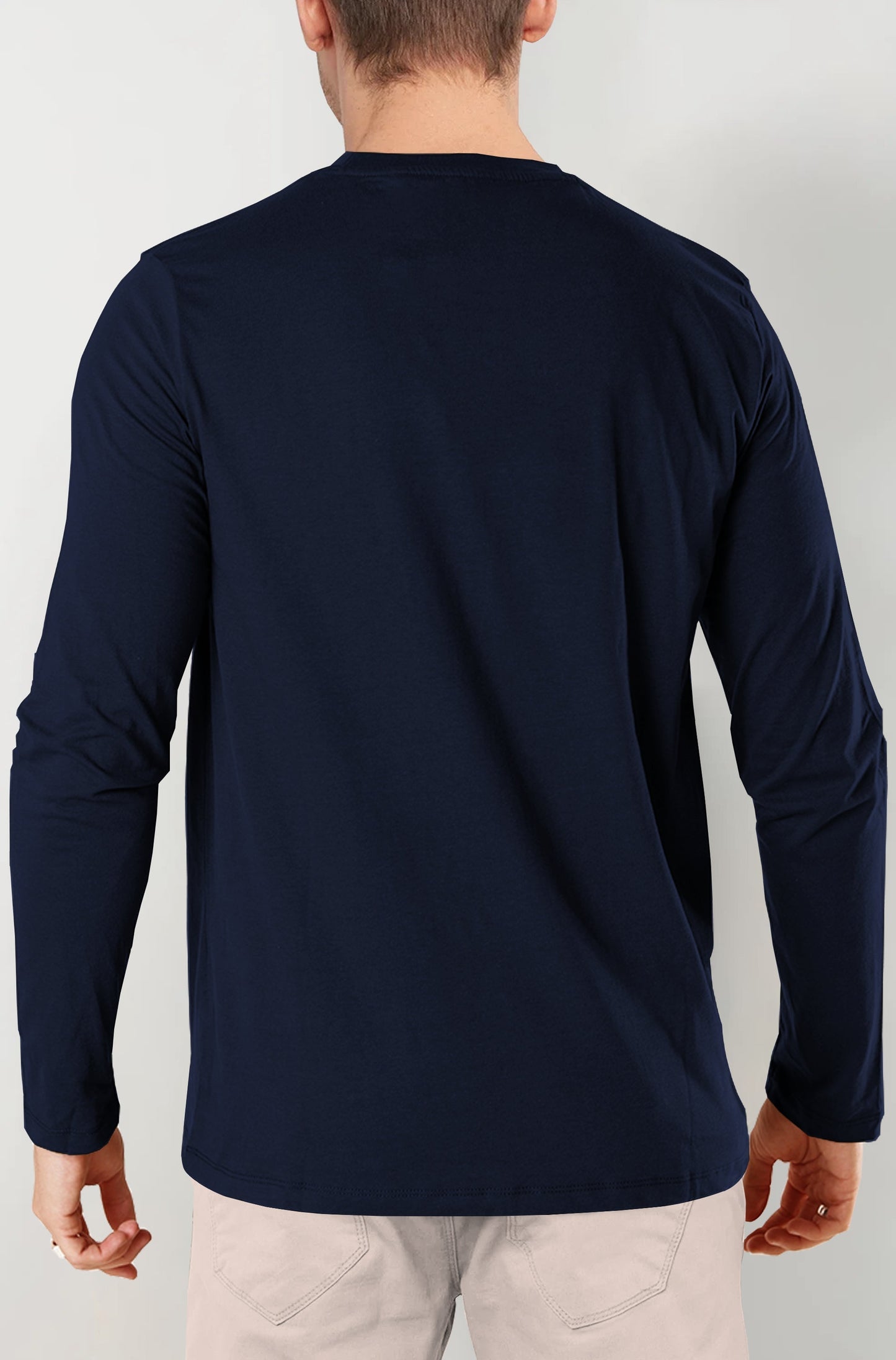 (5 Colors) Men Full Sleeve V-Neck T-Shirts