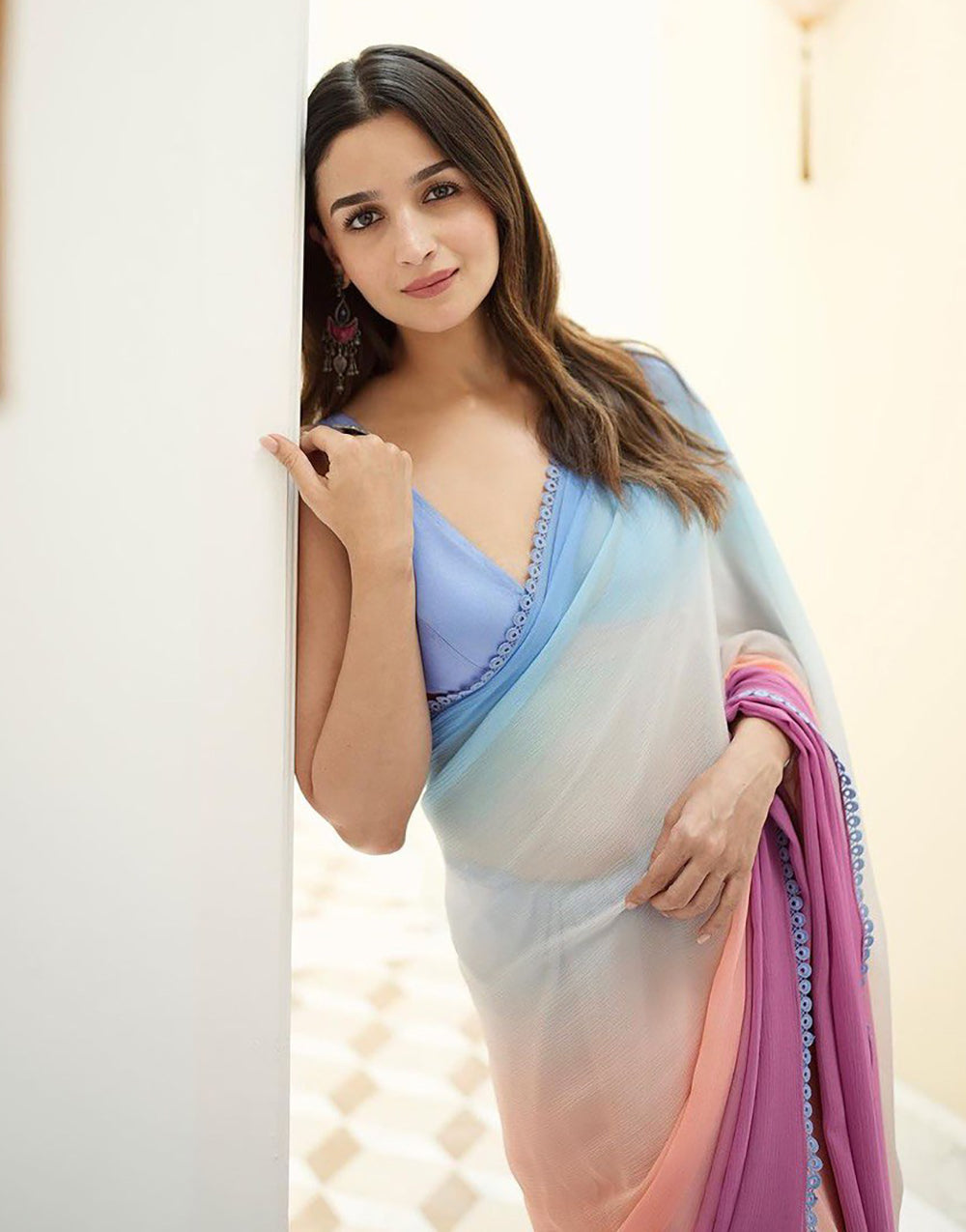 Alia Bhatt Soft Georgette Ready To Wear Saree