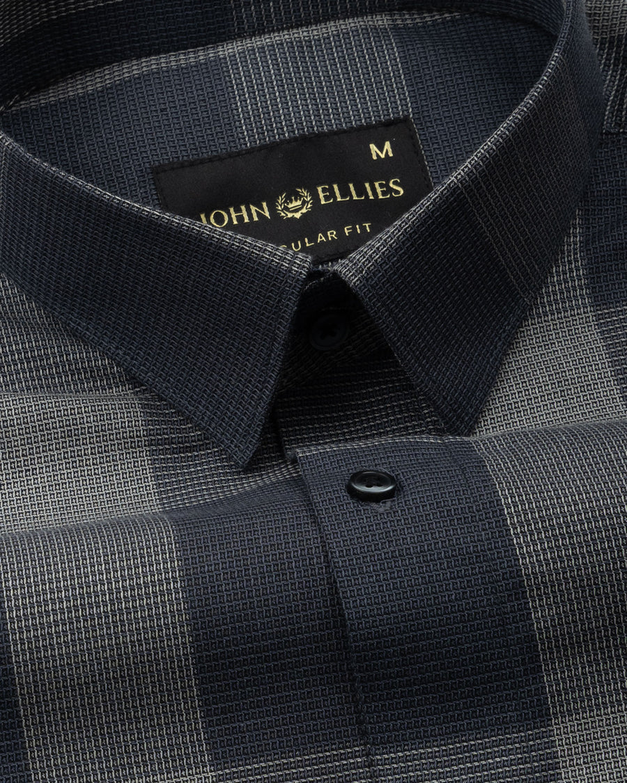 Magnus Grey Check Cotton Shirt
