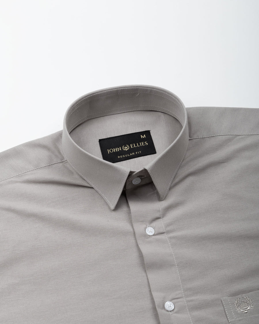 Elixur Tan Plain Cotton Shirt