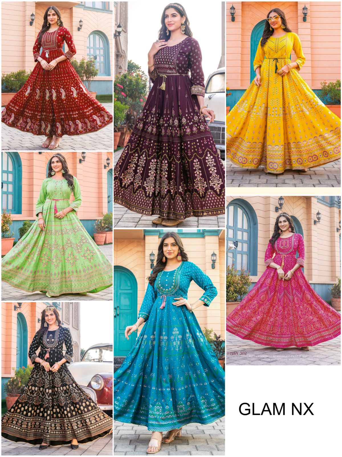 Beautiful Long Anarkali Gown Kurti Glam NX