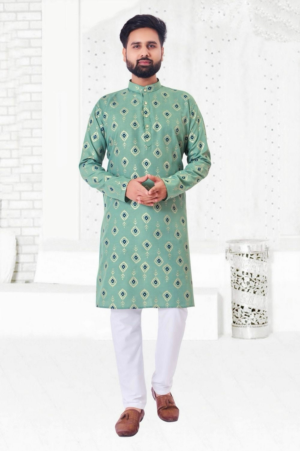 Party Wear Father and Son Combo Kurta Pyjama